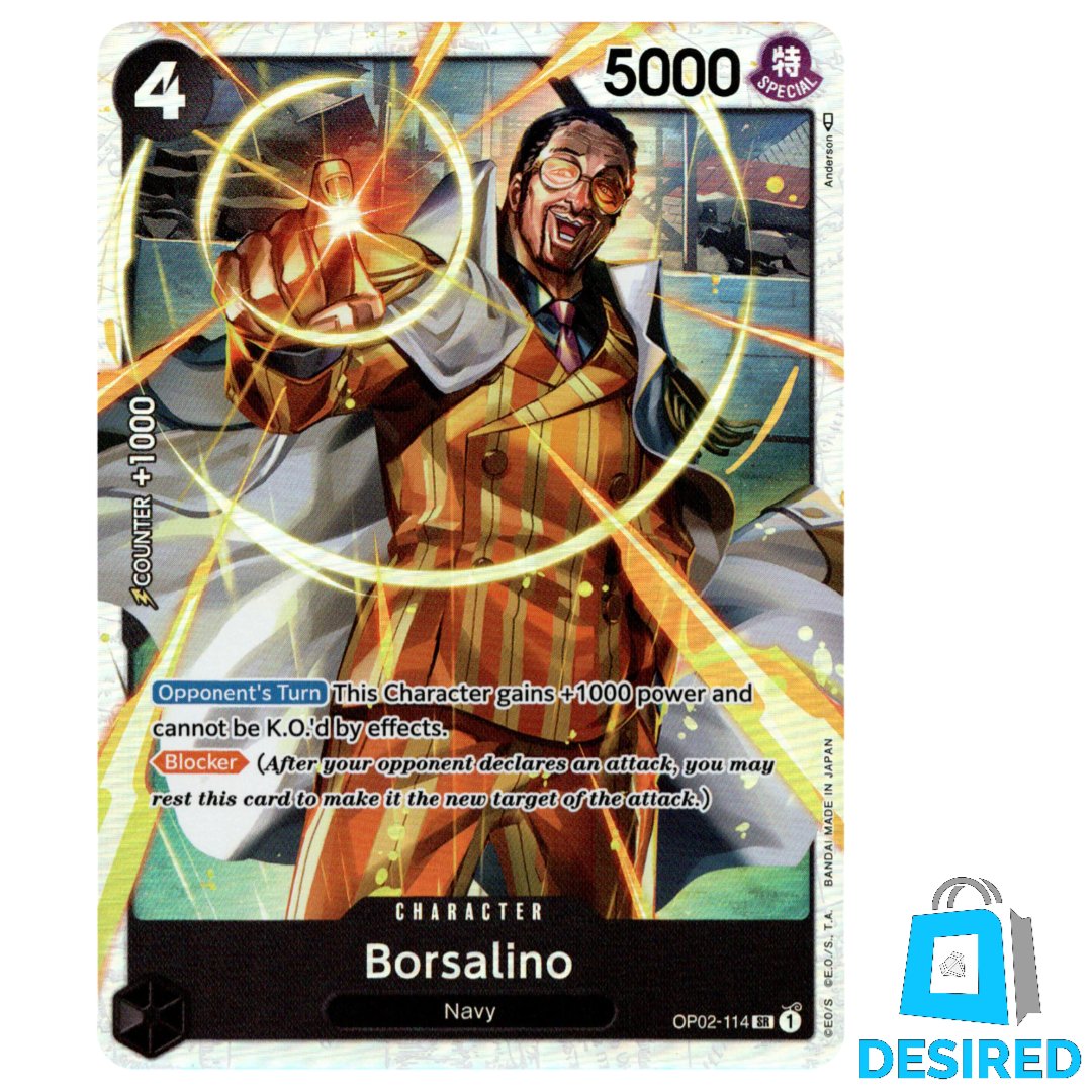 Borsalino OP02-114 SR - Paramount War (OP02) - Desired Collectibles Limited