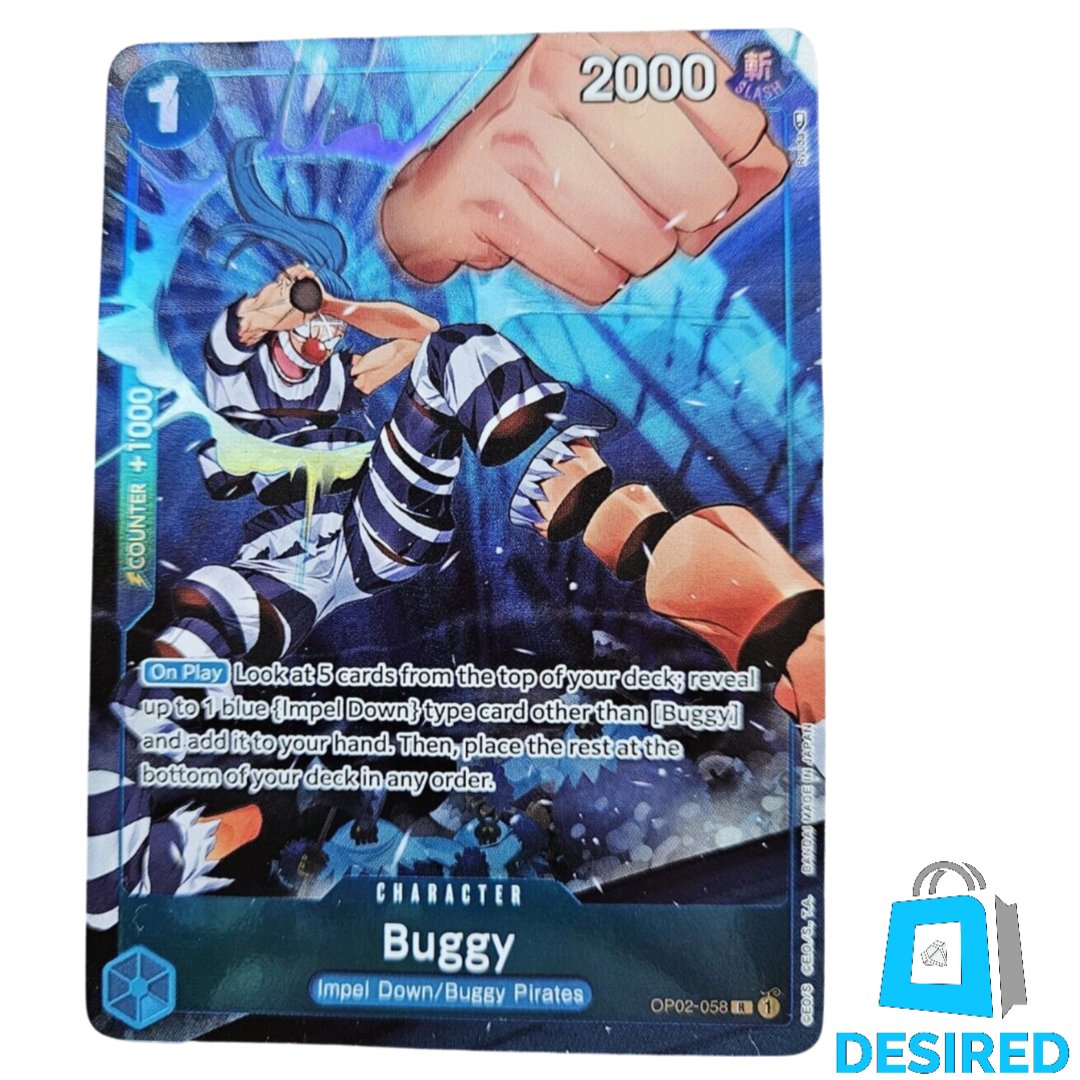 Buggy (Alternative Art) OP02-058 R - Paramount War OP02 - Desired Collectibles Limited