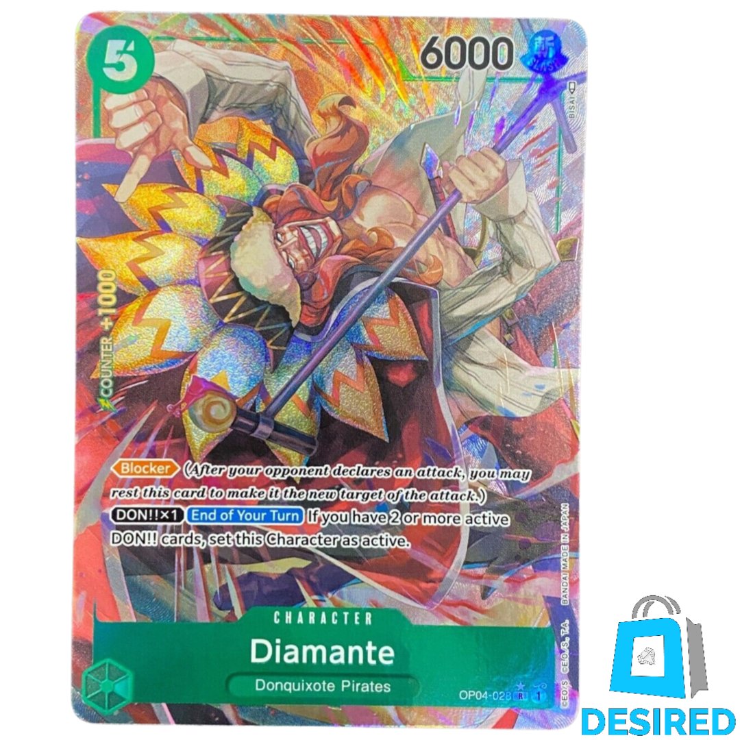 Diamante (Alternate Art) OP04-028 SR - Kingdoms Of Intrigue OP04 - Desired Collectibles Limited