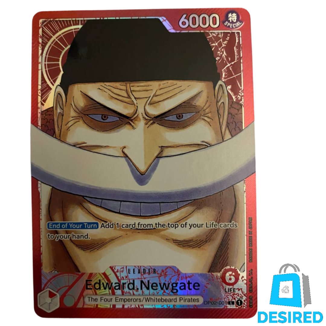 Edward Newgate (Alternate Art) OP02-001 L - Paramount War (OP02) - Desired Collectibles Limited