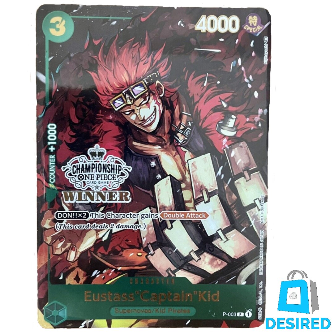 Eustass "Captain" Kid P-003 P - Store Championship Winner - Desired Collectibles Limited