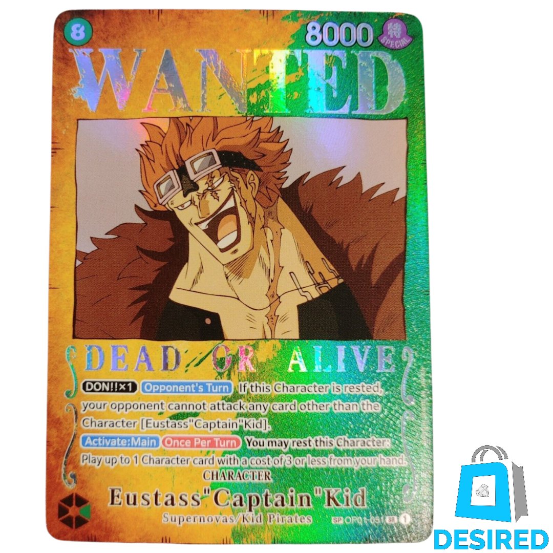 Eustass Captain Kid (Wanted Poster) OP01-051 SR - Pillars Of Strength OP03 - Desired Collectibles Limited