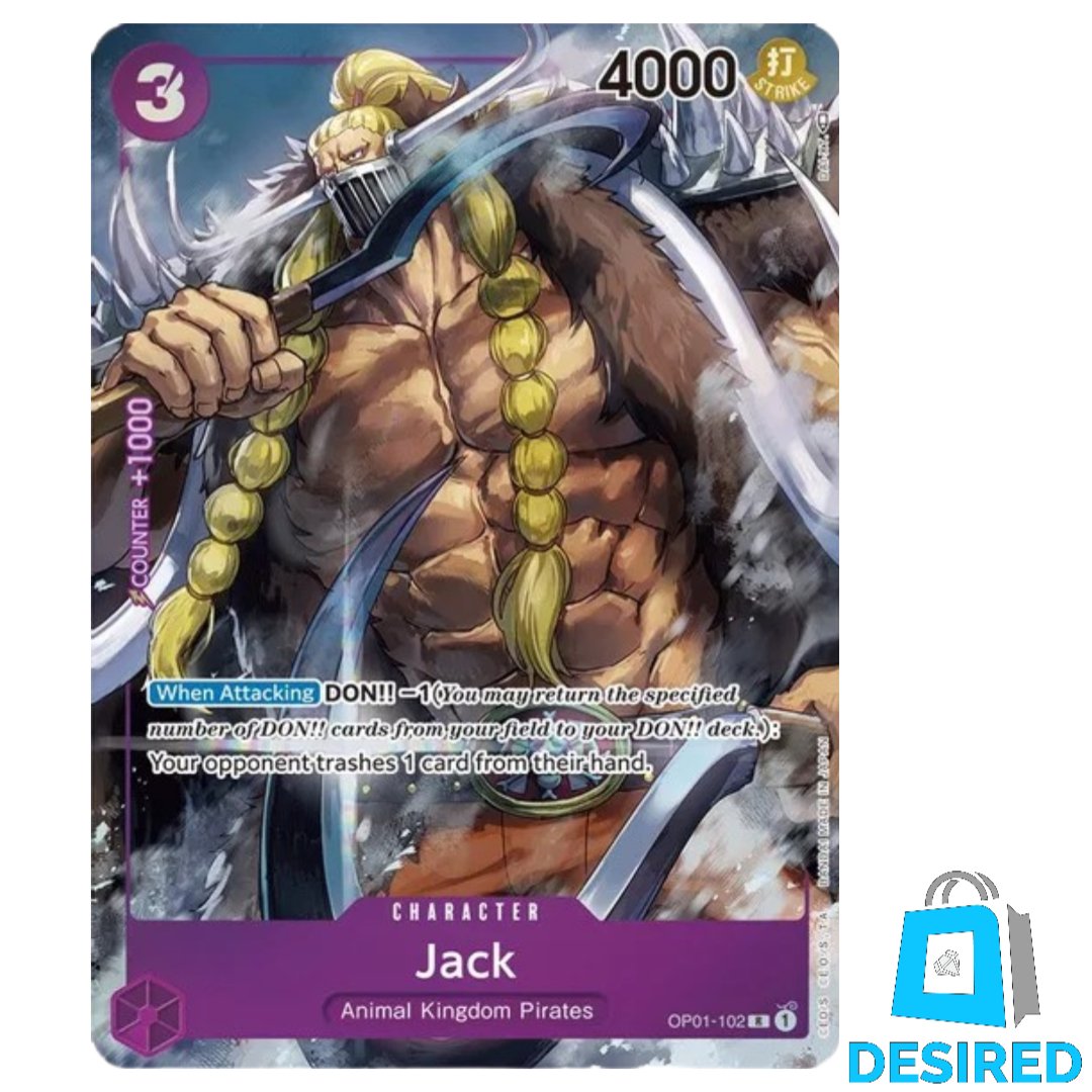 Jack (Alternative Art) OP01-102 R - Romance Dawn OP01 - Desired Collectibles Limited