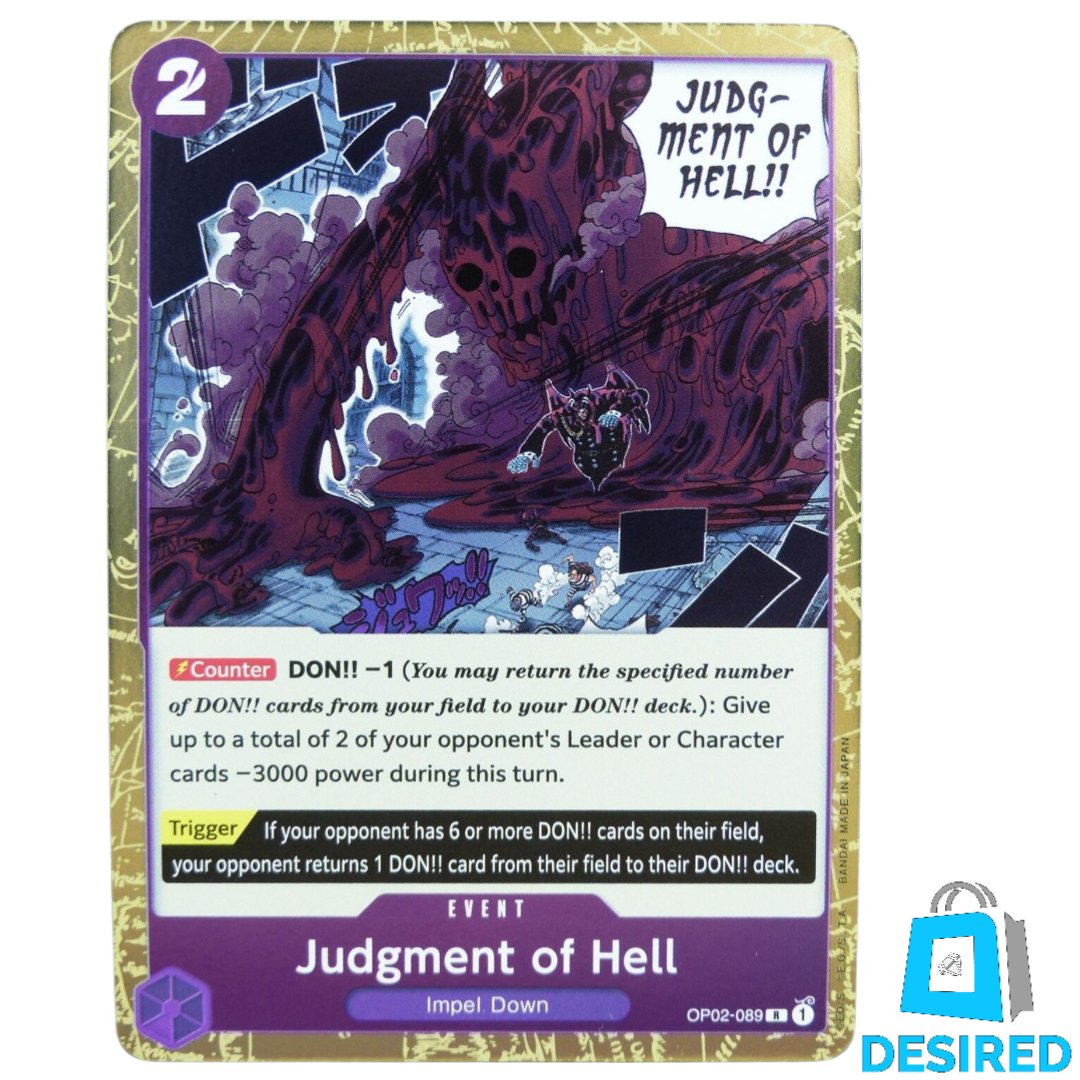 Judgment Of Hell OP02-089 R - Paramount War OP02 - Desired Collectibles Limited