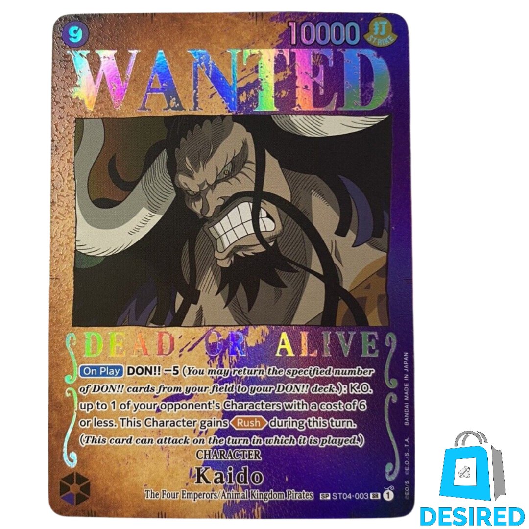 Kaido (Wanted Poster) ST04-003 SR - Pillars Of Strength OP03 - Desired Collectibles Limited