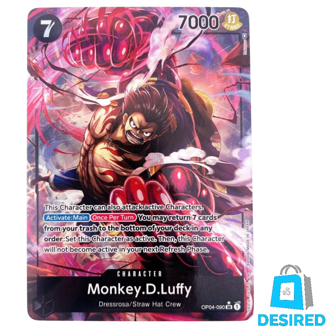 Monkey D Luffy (Alternate Art) OP04-090 SR - Kingdoms Of Intrigue OP04 - Desired Collectibles Limited