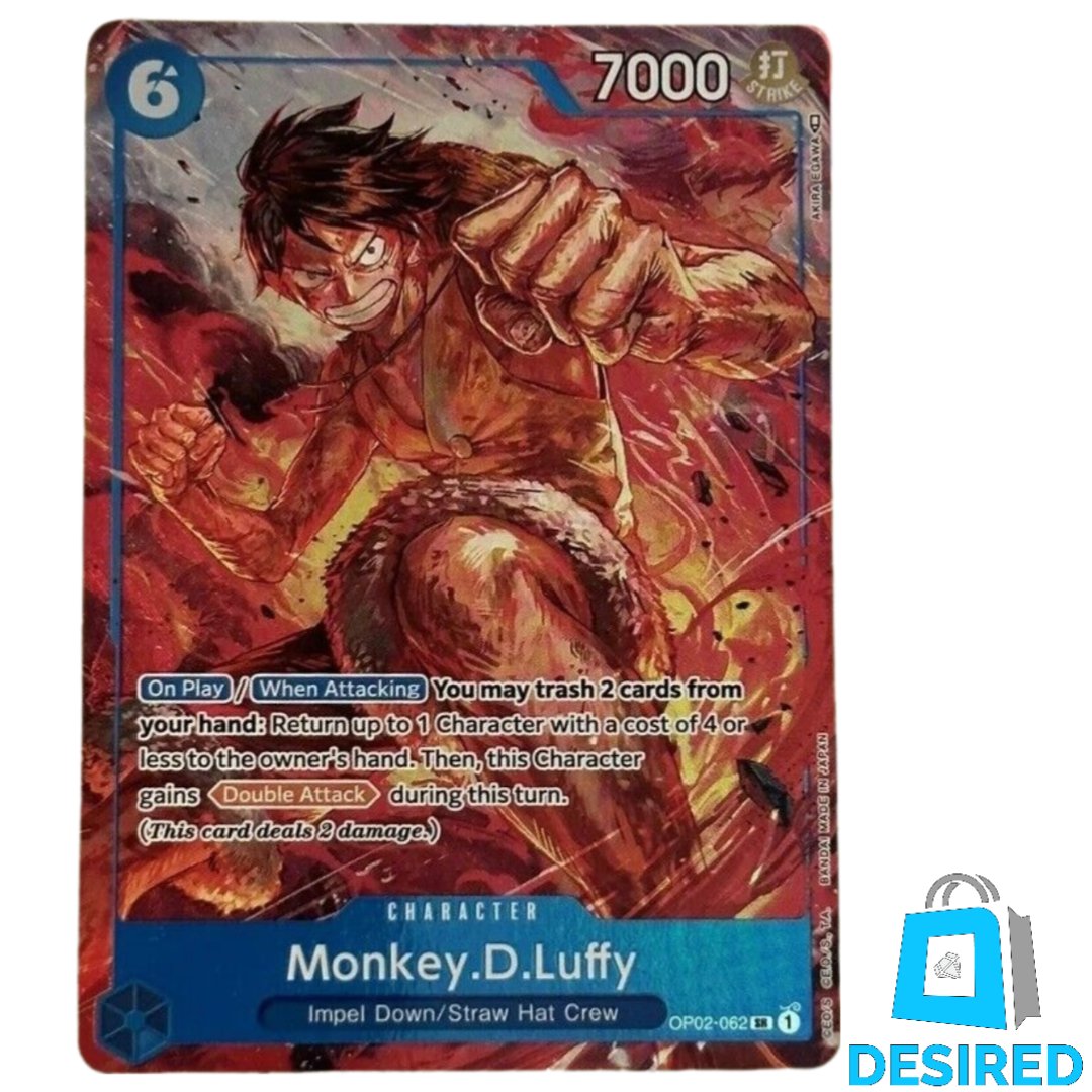 Monkey D Luffy (Alternative Art) OP02-062 SR - Paramount War OP02 - Desired Collectibles Limited