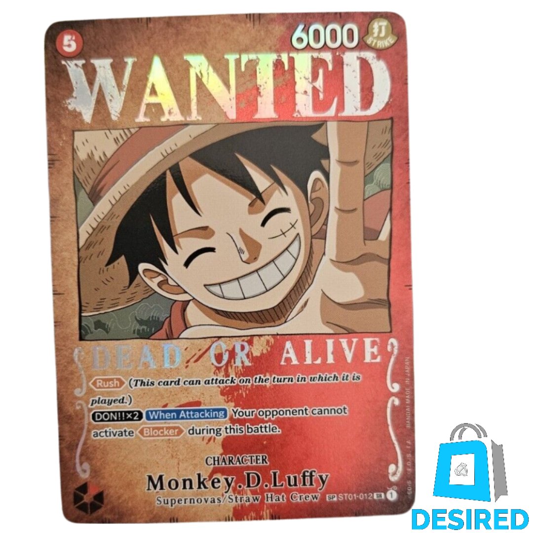 Monkey D Luffy (Wanted Poster) ST01-012 SR - Pillars Of Strength OP03 - Desired Collectibles Limited