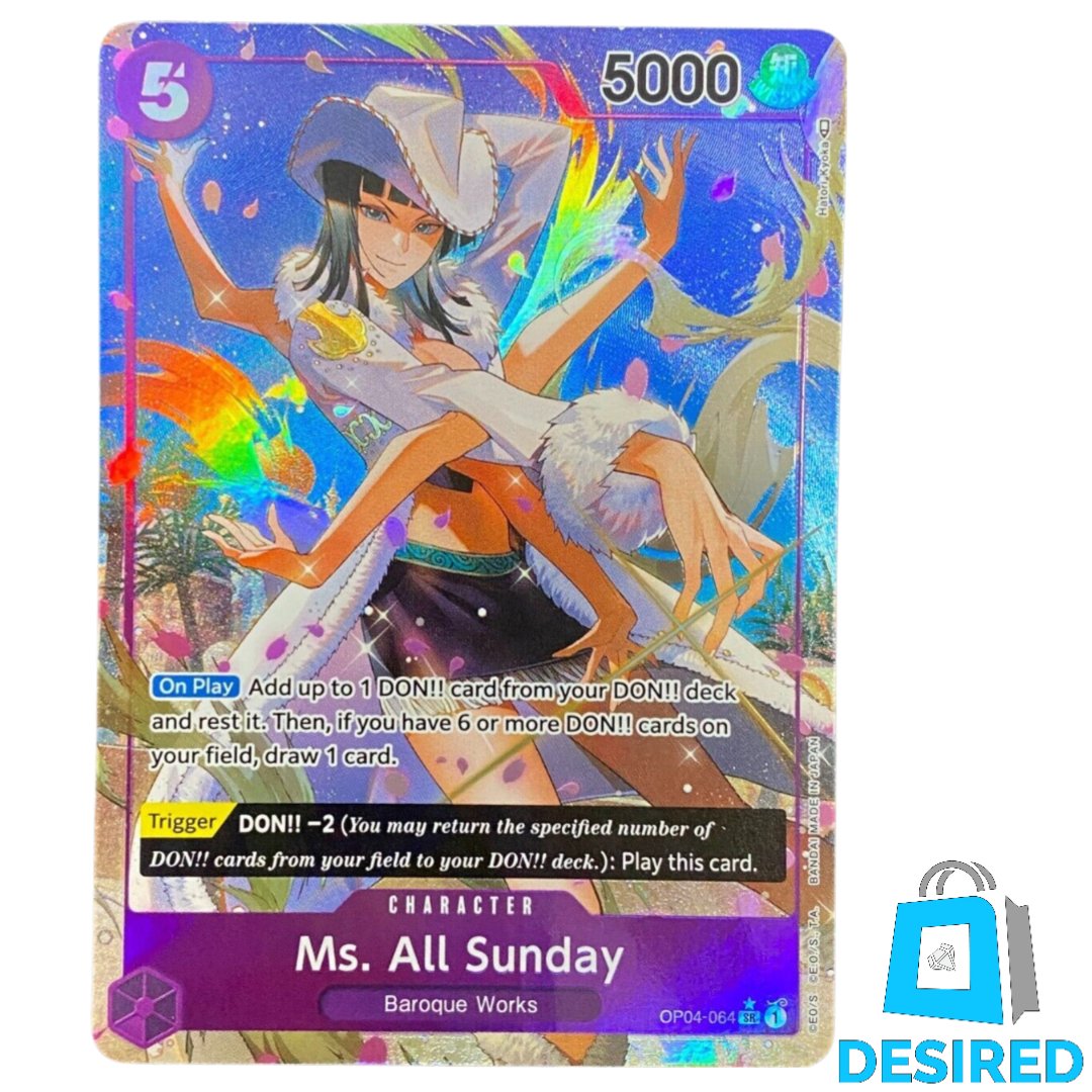 Ms All Sunday (Alternate Art) OP04-064 SR - Kingdoms Of Intrigue OP04 - Desired Collectibles Limited