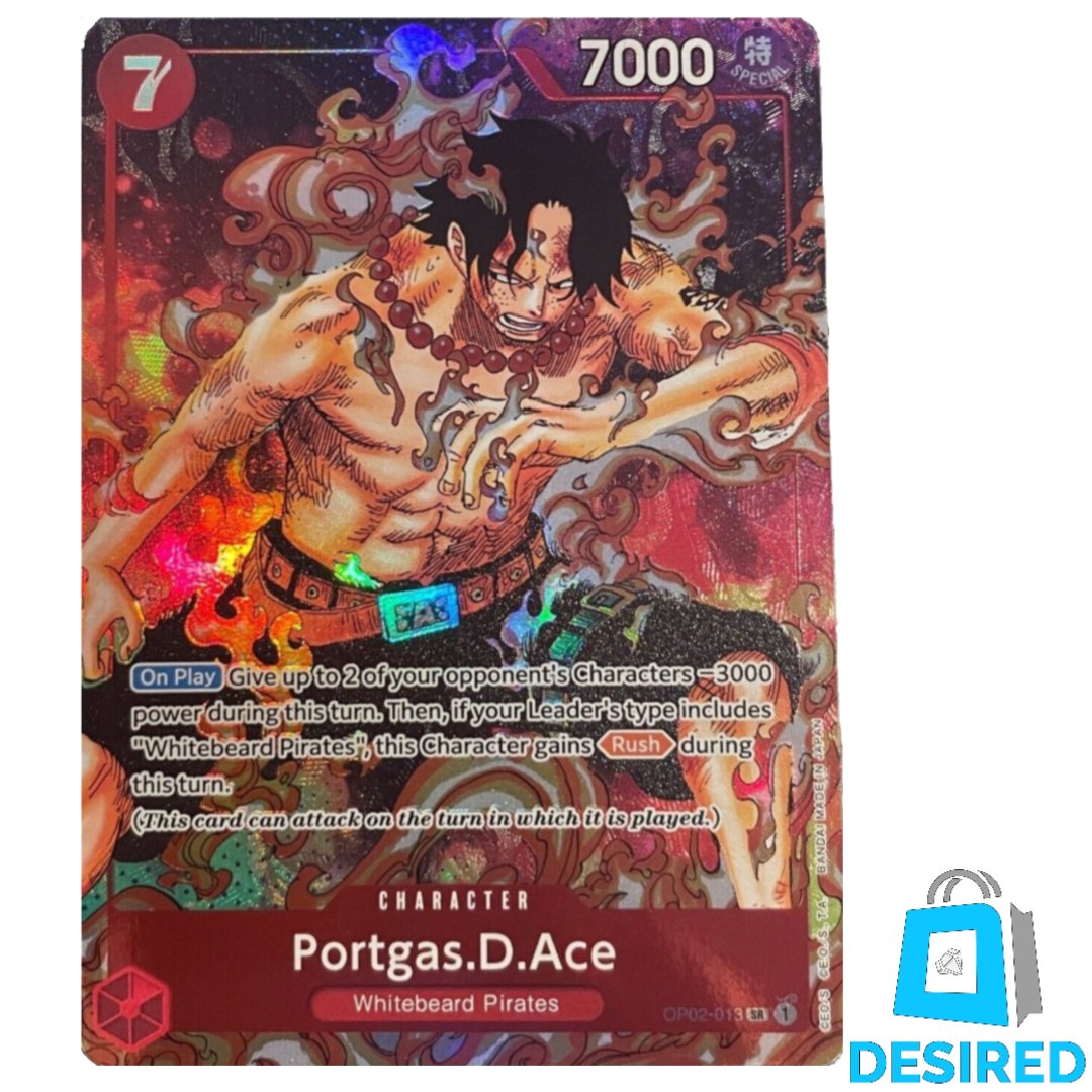 Portgas D Ace (Alternative Art) OP02-013 SR - Paramount War OP02 - Desired Collectibles Limited