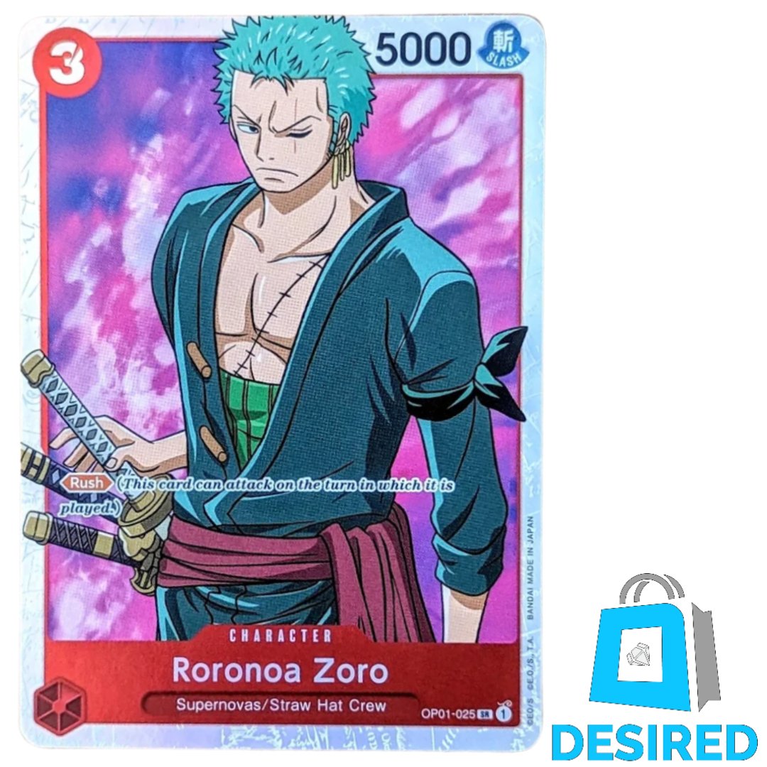 Roronoa Zoro OP01-025 SR - Romance Dawn OP01 - Desired Collectibles Limited