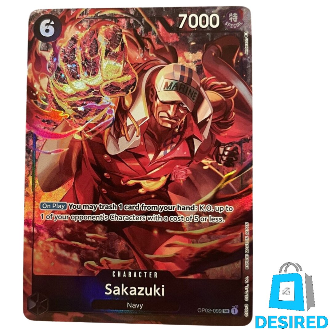 Sakazuki (Alternative Art) OP02-099 SR - Paramount War OP02 - Desired Collectibles Limited