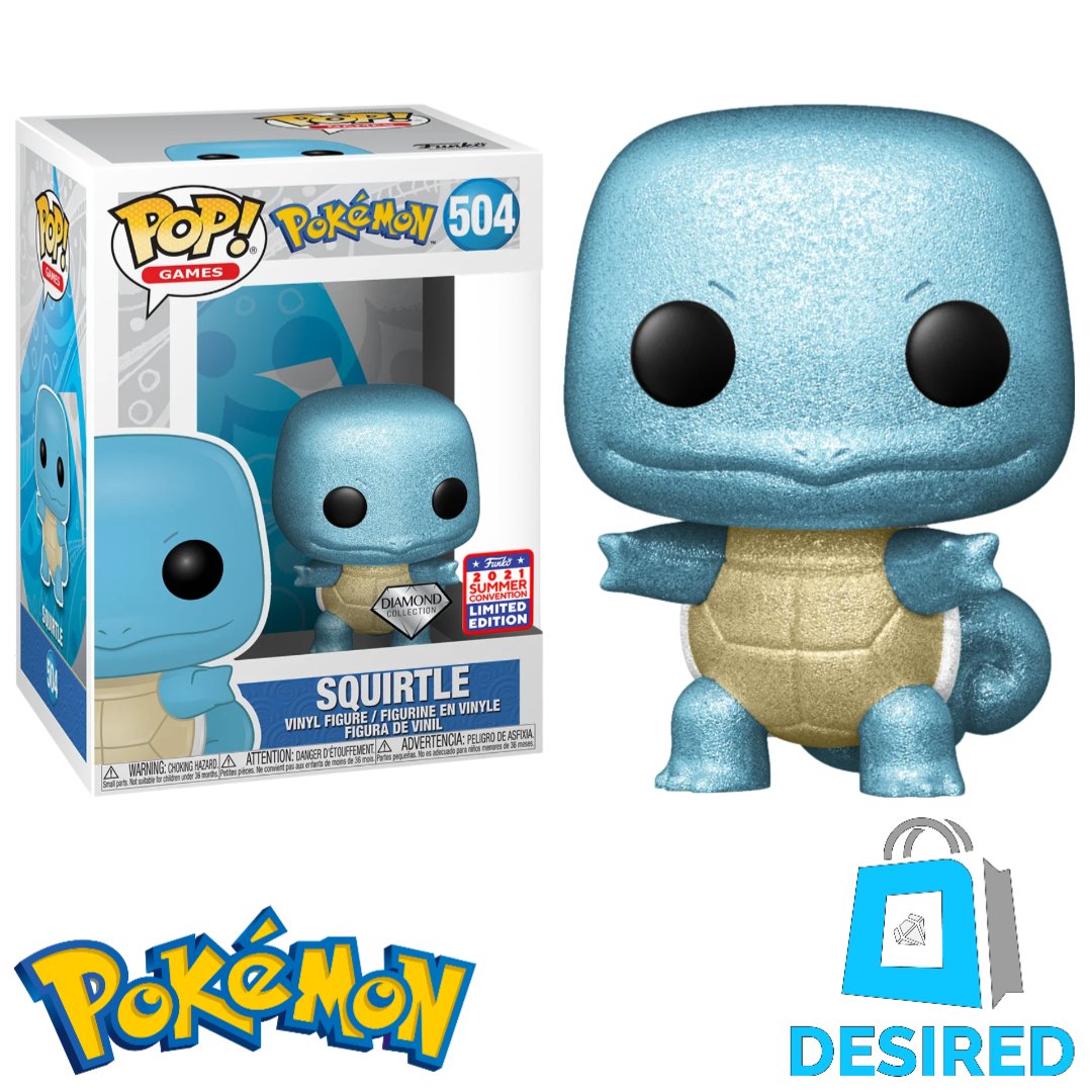 Squirtle 2021 Con Diamond #504 - Pokemon Funko Pop! - Desired Collectibles Limited