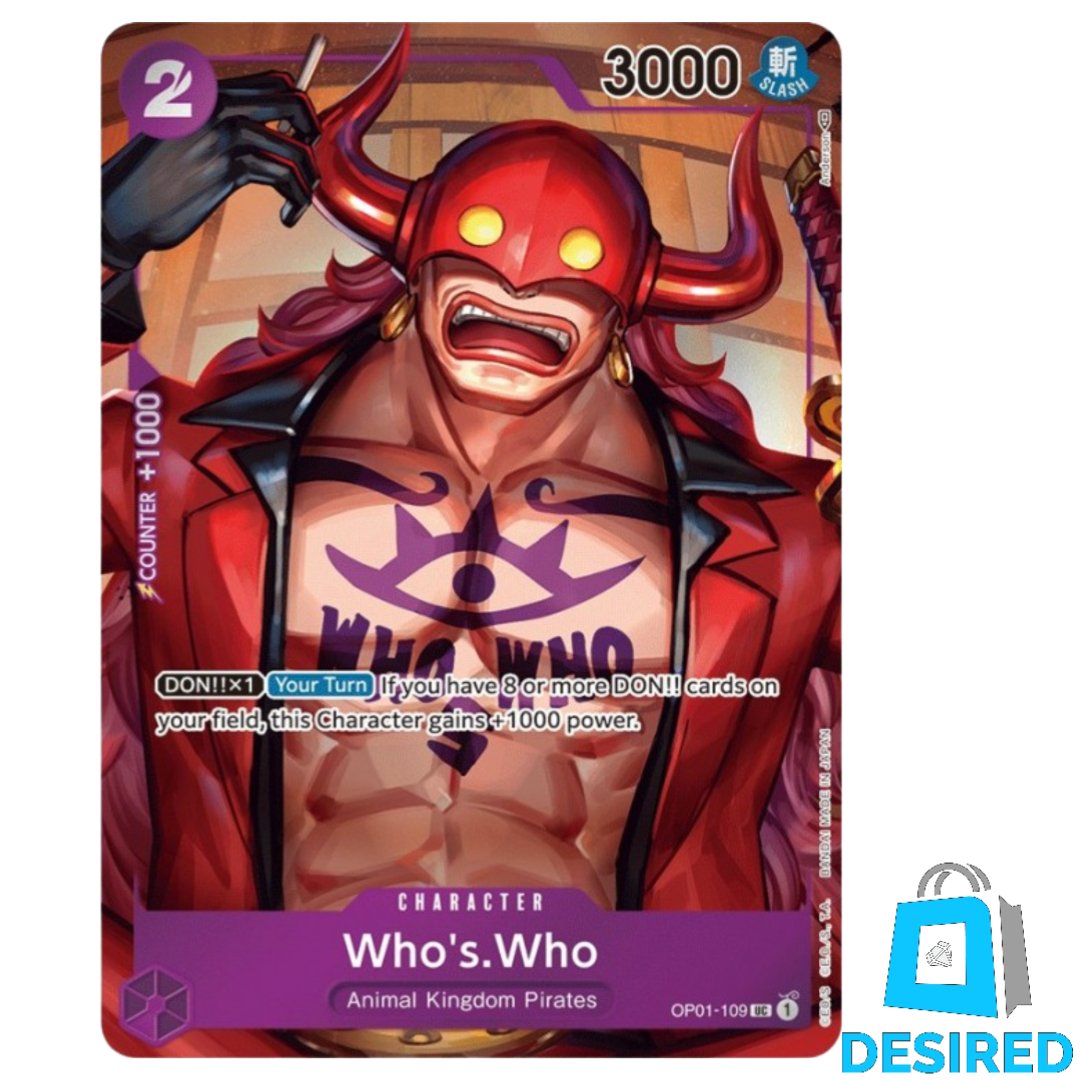 Whos Who OP01-109 UC - Box Topper OP01 - Desired Collectibles Limited